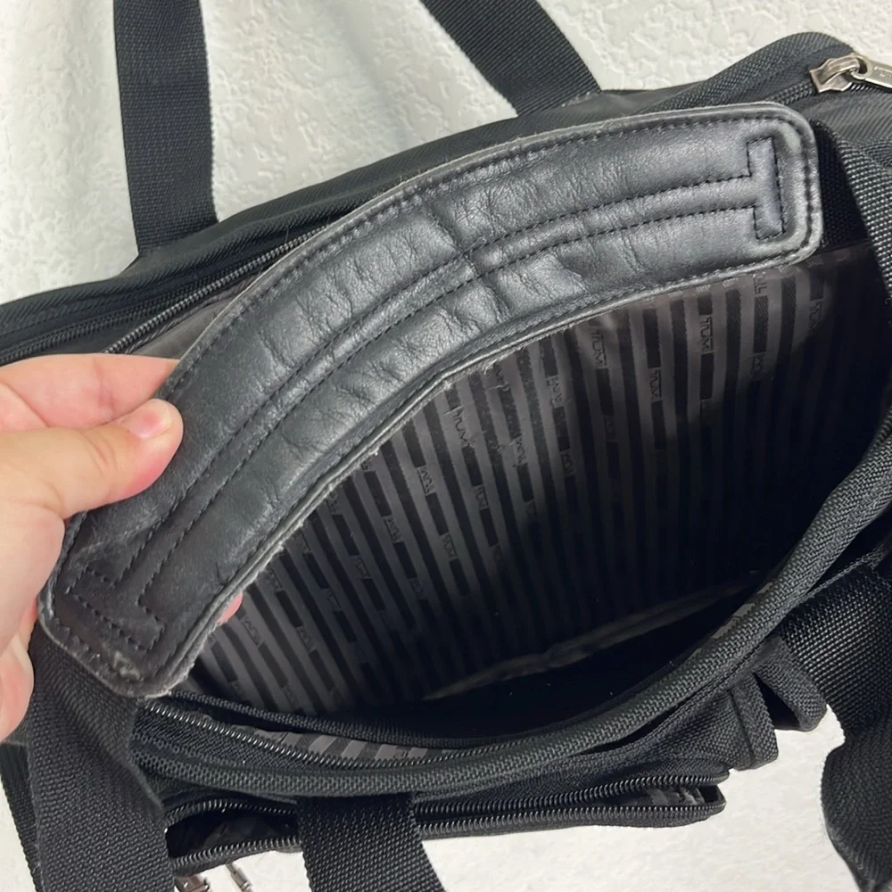 Tumi Alpha Ballistic Black Expandable Large Dual Handle Breifcase Shoulder Strap